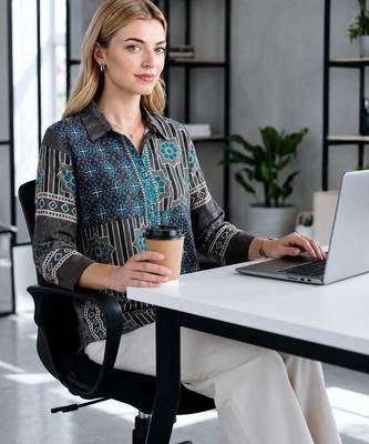  brown muslin ethnic print shirt 4