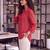  red muslin bhandhej shirt