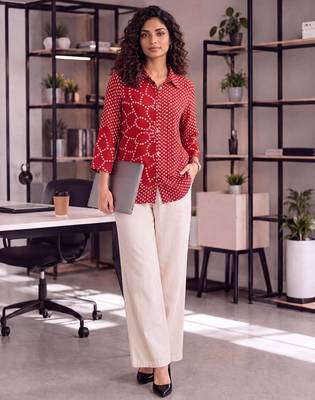  red muslin bhandhej shirt 5