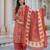Beautiul red hand block printed cotton straight kurta palazzo suit set with dupatta