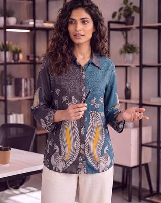  black muslin colorblock shirt 1