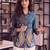  black muslin colorblock shirt
