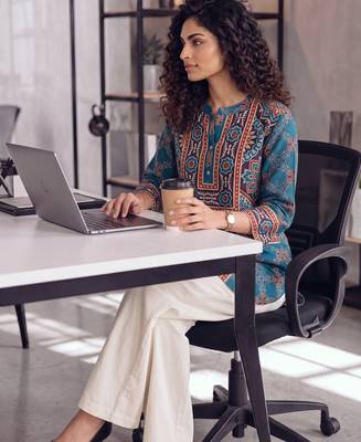  blue pure muslin ethnic printe shirt 4