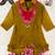 olive color embroidered wrok silk blend salwar suit