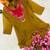 olive color embroidered wrok silk blend salwar suit