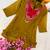 olive color embroidered wrok silk blend salwar suit