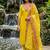 mustard yellow embroidered chanderi straight kurta pant set with dupatta