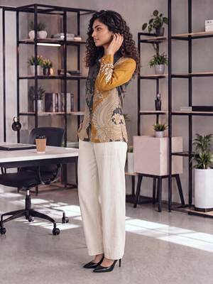  navy blue muslin ethnic printe shirt 2
