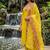 mustard yellow embroidered chanderi straight kurta pant set with dupatta