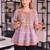  cotton lavender tiered peplum top
