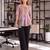  cotton lavender tiered peplum top