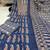 navy blue ajrakh printed cotton mirror work anarkali palazzo suit set
