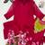 rani pink color embroidered wrok silk blend salwar suit