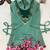sky blue color embroidered wrok silk blend salwar suit