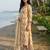 beige hand-block printed cotton straight kurta set with dupatta