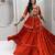 Orange Heavy gamthi work Cotton Navratri Lahenga Choli Koti