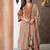 rust & beige block print cotton straight kurta set