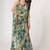 Deep Teal green features antique gold floral prints and Richly covered with gold sequin embroidered saree