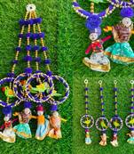 handmade hanging decorative toran tassel home temple festival decorations (pack of 4)