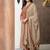 rust & beige block print cotton straight kurta set