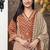 rust & beige block print cotton straight kurta set