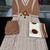 rust & beige block print cotton straight kurta set