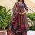 maroon ajrakh printed cotton anarkali kurta set