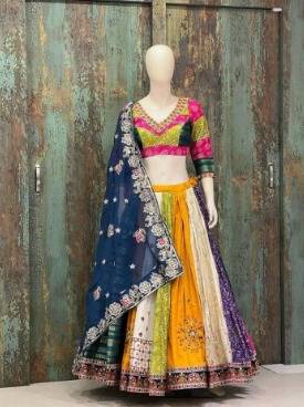Multicolour Printed Navratri Lehenga Choli 2