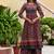 maroon ajrakh printed cotton anarkali kurta set