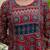 maroon ajrakh printed cotton anarkali kurta set