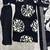 black floral printed cotton straight kurta set with dupatta