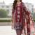 maroon hand block printed cotton straight salwar suit set