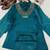 teal color beads and siquence work silk blend salwar suit 