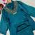teal color beads and siquence work silk blend salwar suit 
