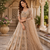 beige color Multi Thread and Zari Embroidered work Crystal work net Lehenga Choli set