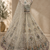 beige color Multi Thread and Zari Embroidered work Crystal work net Lehenga Choli set