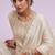 Cream Embroidered Silk Blend Kurta Sharara Set with Dupatta for Women