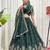 Navratri Special Bottle Green Silk Embroidered Lehenga Choli with Dupatta