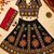 Black kutch work embroidered cotton mirrorwork chaniya choli set with dupatta