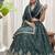 Navratri Special Bottle Green Silk Embroidered Lehenga Choli with Dupatta