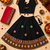 Black kutch work embroidered cotton mirrorwork chaniya choli set with dupatta