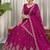 Navratri Special Bottle Green Silk Embroidered Lehenga Choli with Dupatta