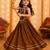 Royal chocolate brown premium roman silk chaniya choli for navratri