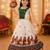 Green rayon cotton printed chaniya choli for navratri for kid