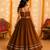 Royal chocolate brown premium roman silk chaniya choli for navratri