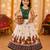 Green rayon cotton printed chaniya choli for navratri for kid