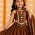 Royal chocolate brown premium roman silk chaniya choli for navratri