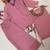  pink color beads and siquence work silk blend salwar suit 