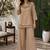 cream color beads and siquence work silk blend salwar suit 