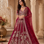 maroon color Multi thread Embroidery Dori Work with Zari Sequins silk blend Lehenga Choli set